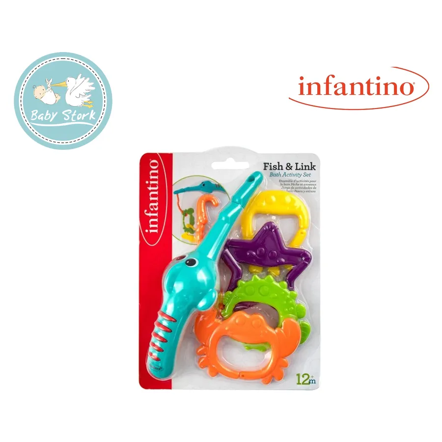 Infantino Fish and Link Bath Activity Set | Catch, Swap, and Splash Fun for Toddlers