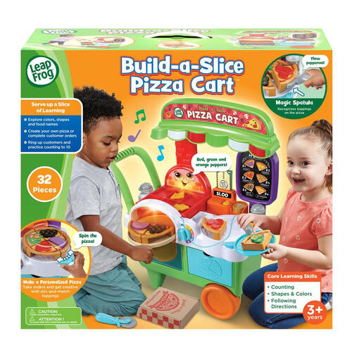 LeapFrog Build-a-Slice Pizza Cart | Interactive Pretend Pizza Shop for Kids