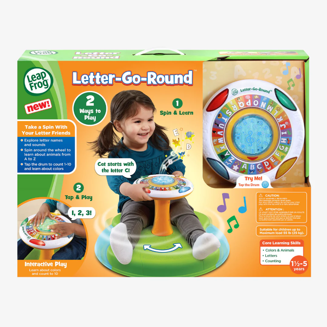 LeapFrog Letter Go Round | Spin, Learn & Explore Letters, Numbers & Sounds
