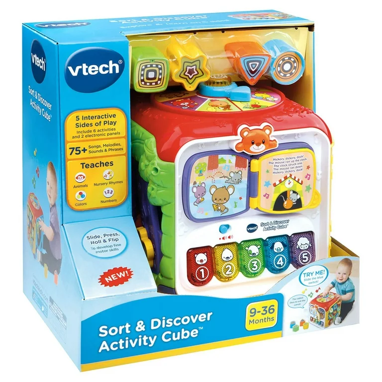 VTech Sort and Discover Activity Cube – Educational Fun for Toddlers