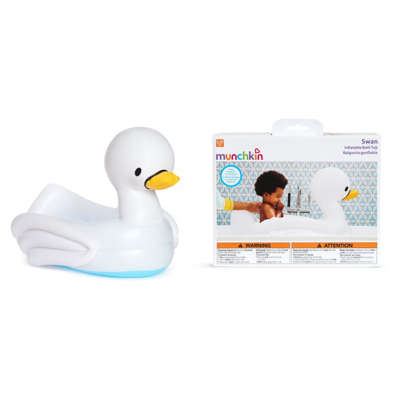 Munchkin Swan Inflatable Bath Tub – Safe & Comfy Baby Bathing