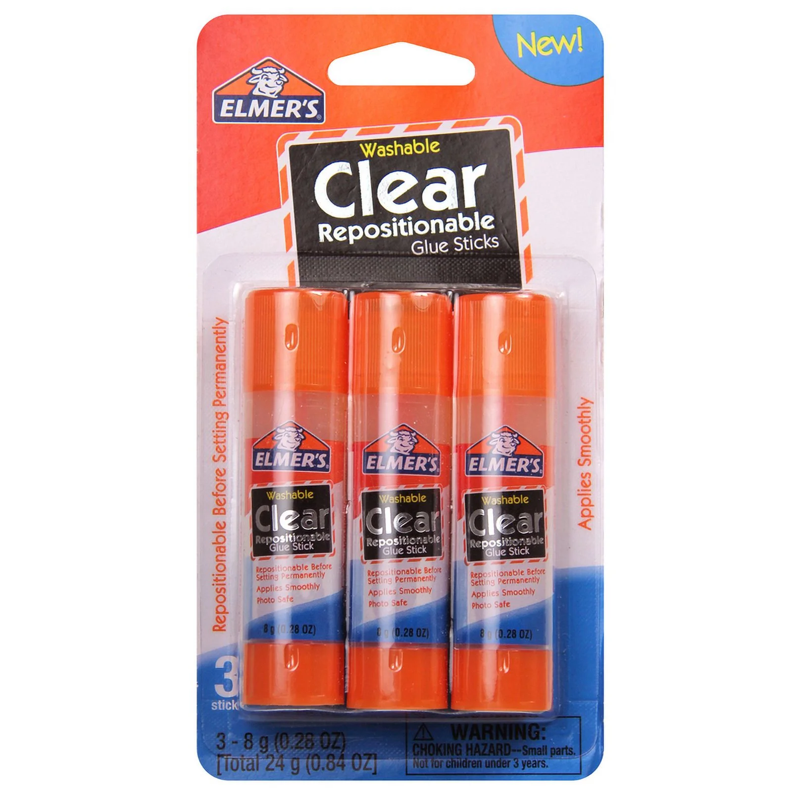 Elmer’s Washable Disappearing Purple School Glue Sticks – Mess-Free Gluing Made Fun for Kids