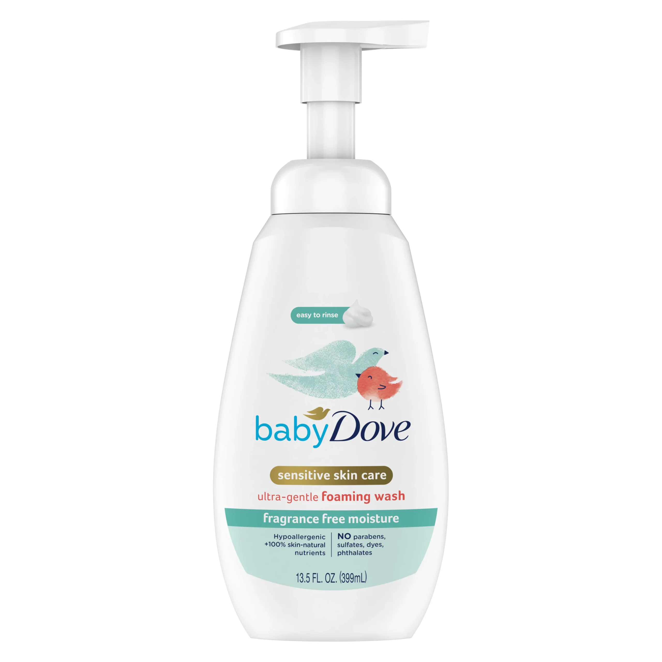 Baby Dove Ultra-Gentle Foaming Wash – Sensitive Skin Cleanser with Vitamin E & Moringa Oil (399mL)