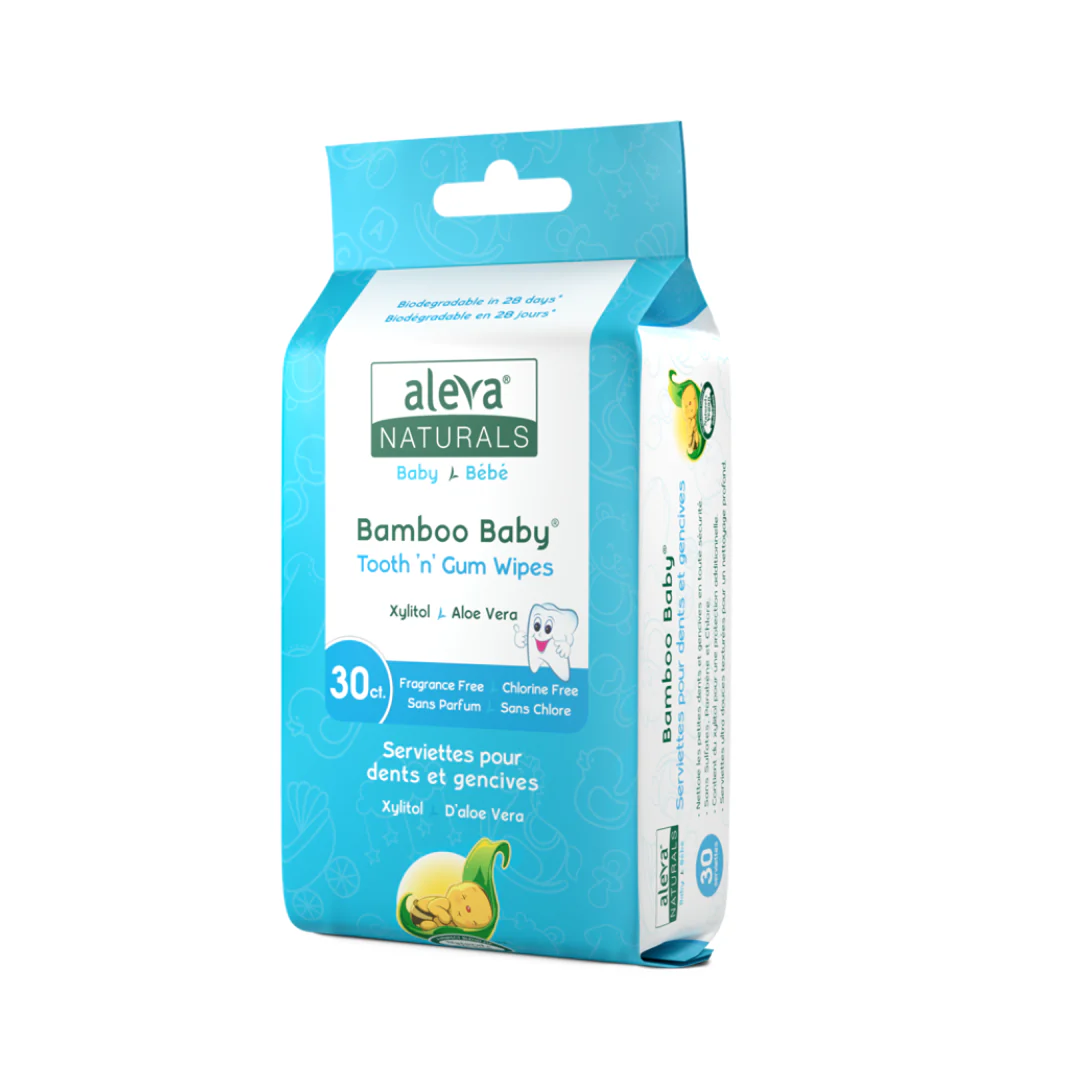 Bamboo Baby Tooth ‘n’ Gum Wipes – Plant-Based Oral Care for Babies (30 Wipes)