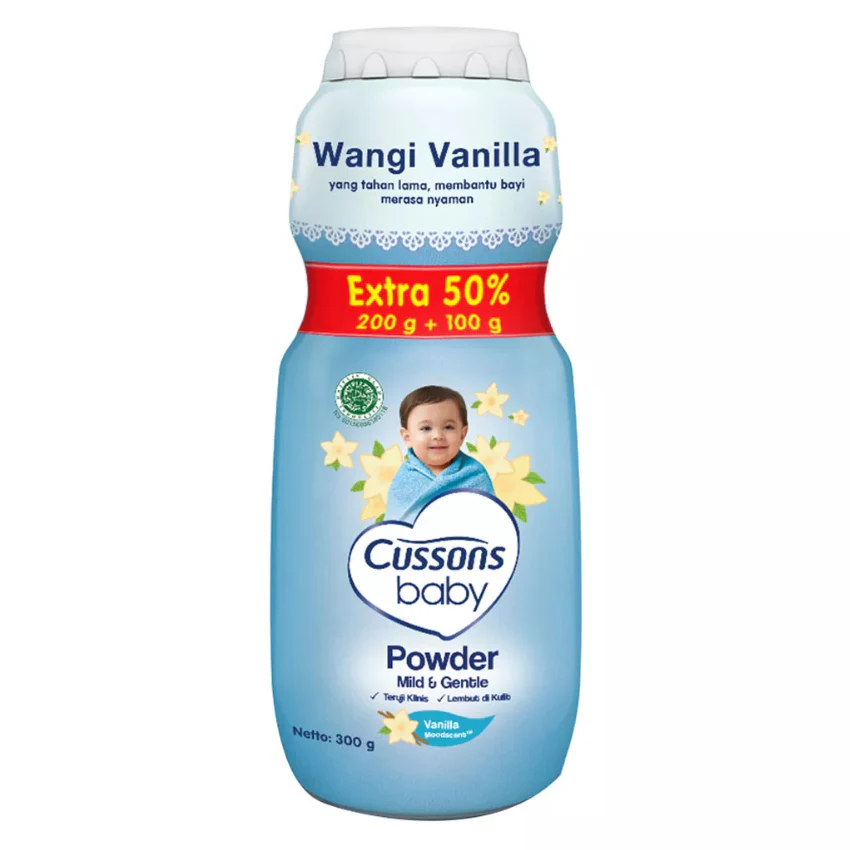Cussons Baby Powder – Vanilla Scented, Mild & Gentle (300g)