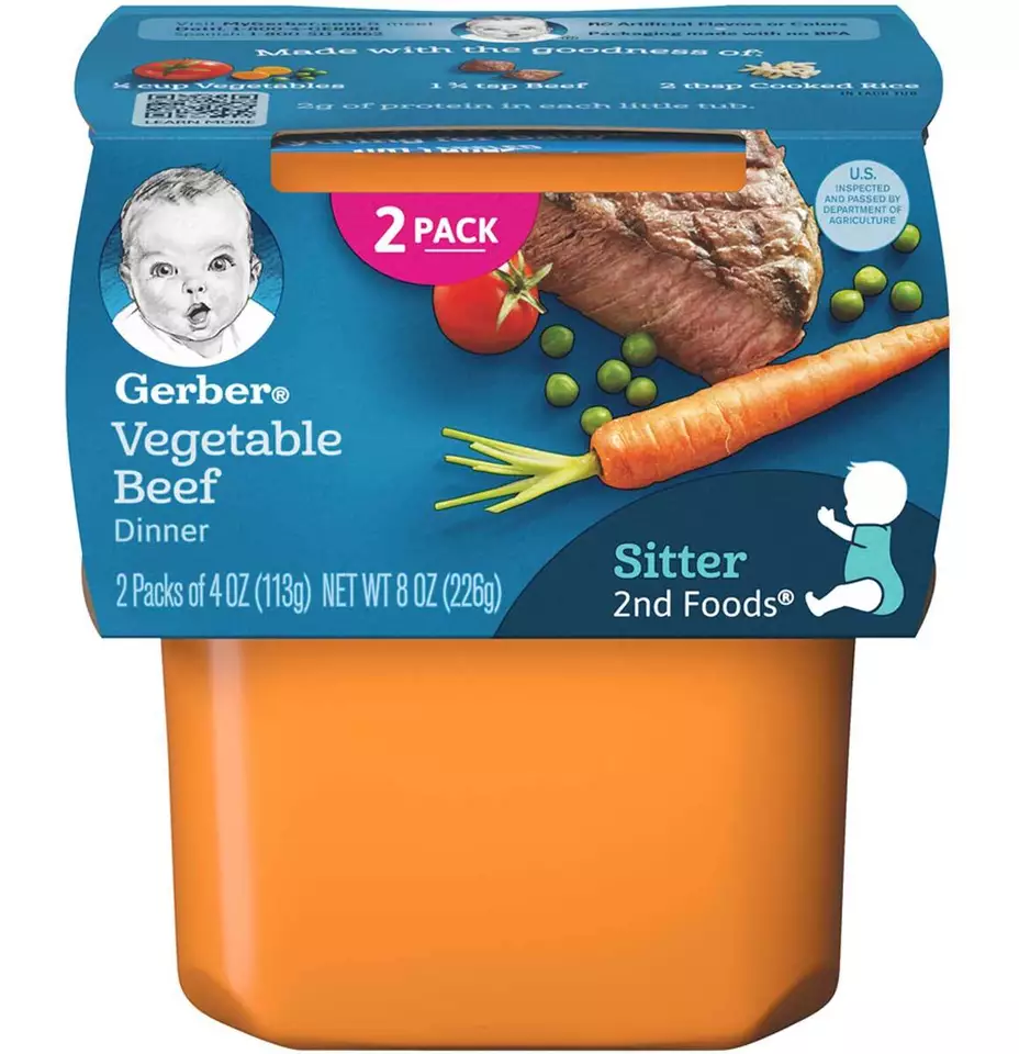 Gerber Mealtime for Baby Powerblend 2nd Foods – Vegetable Chicken (Stage 2)