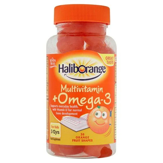 Haliborange Softies Omega-3 & Multivitamin – Delicious Orange Flavour (30 Softies)