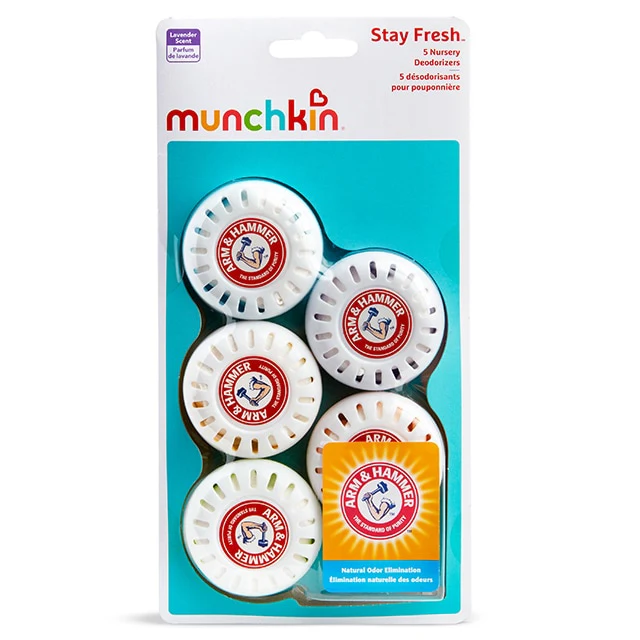 Munchkin Stay Fresh 5 Nursery Deodorizers – Odor-Eliminating Discs (Pack of 10)
