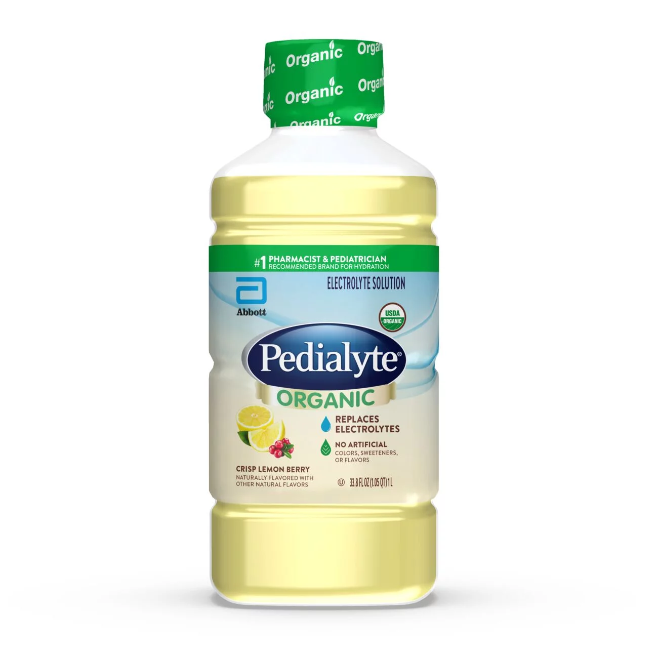 Pedialyte Organic Electrolyte – USDA Certified Organic Hydration with Zinc