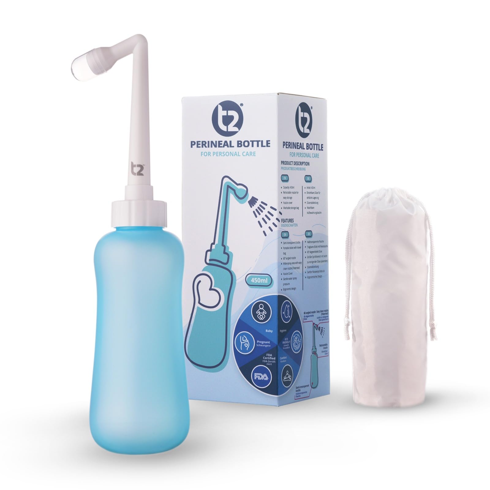 Peri Bottle Portable Bidet – Travel-Friendly Personal Cleansing Bottle (500ml)