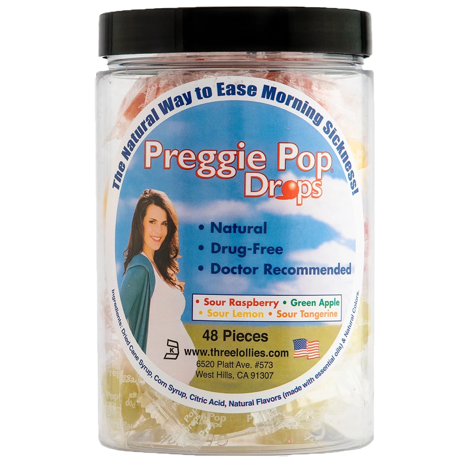 Preggie Pop Drops (48pcs) – Natural Morning Sickness & Nausea Relief with Vitamin B6
