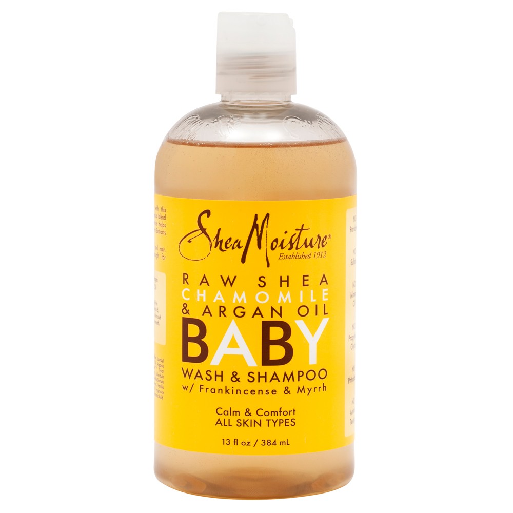 SheaMoisture Baby Wash & Shampoo with Raw Shea, Chamomile & Argan Oil – Gentle Cleanser for Hair & Skin (384ml)