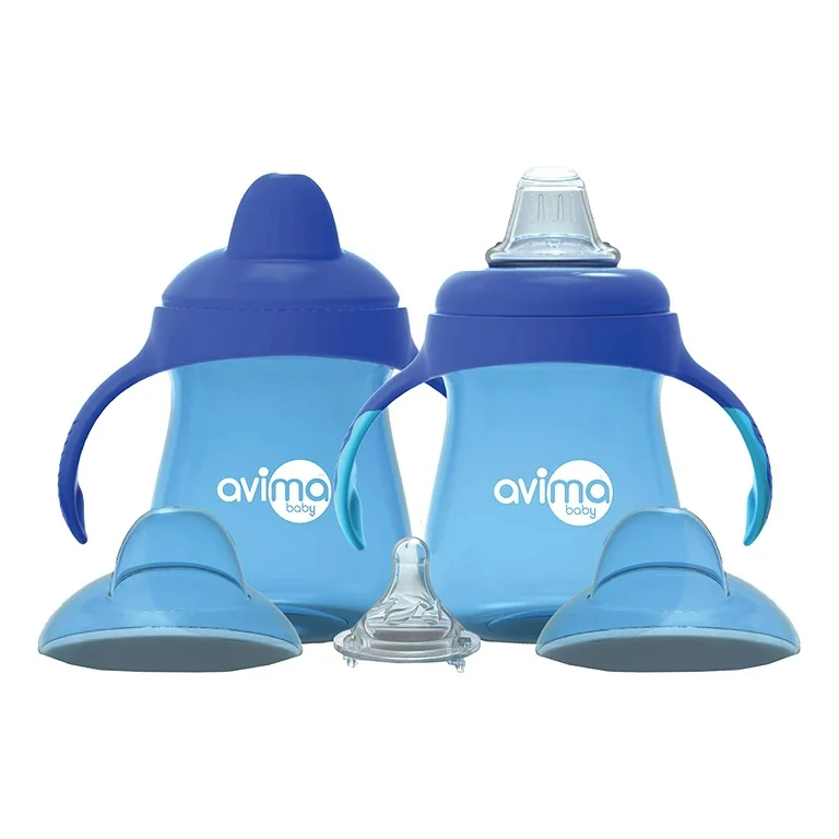 Avima Baby 2 Pack Soft Spout Cups – Spill-Proof Sippy Cups