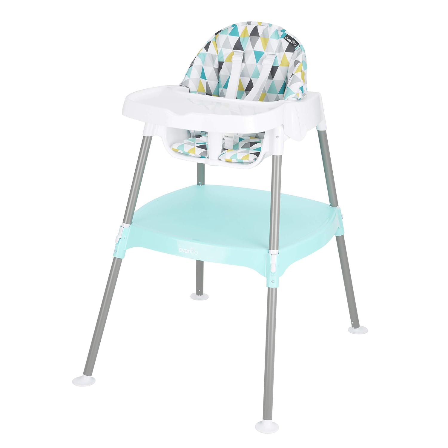 Evenflo 4-in-1 Eat & Grow Convertible High Chair – Adjustable Baby & Toddler Feeding Chair, 4 Stages, 5-Point Harness, Easy Clean
