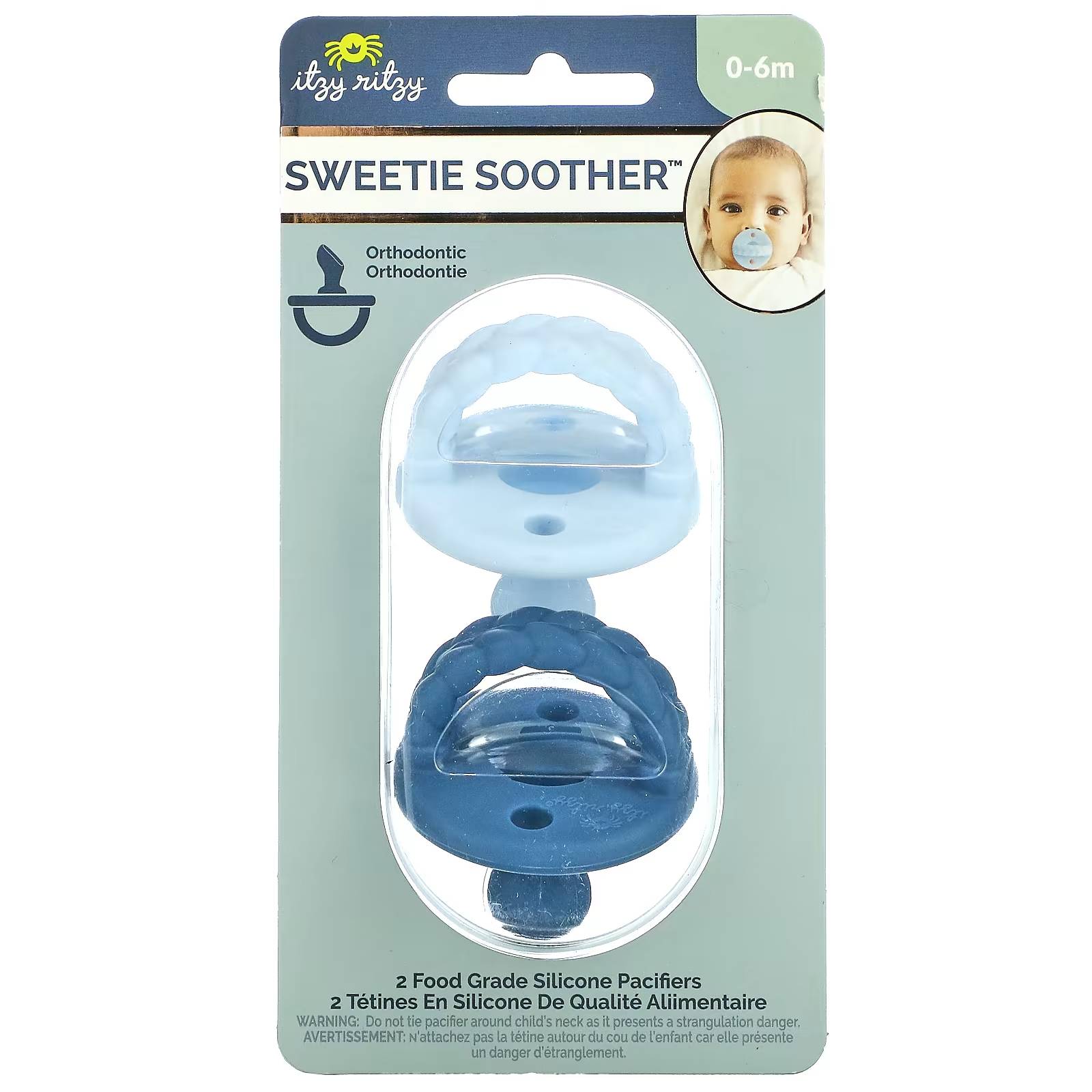 Itzy Sweetie Soother – 2 Food Grade Silicone Pacifiers