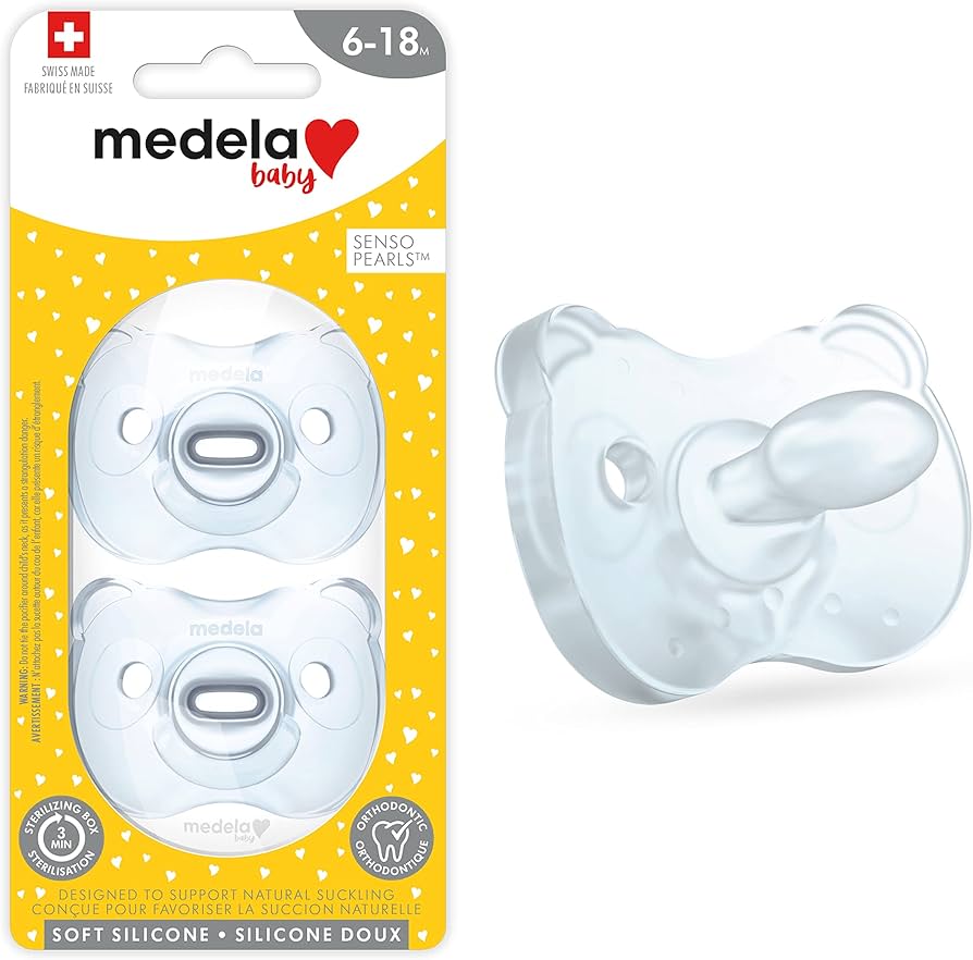 Medela Newborn Pacifier – BPA-Free Gentle SensoPearls Teat for 0-2 Months