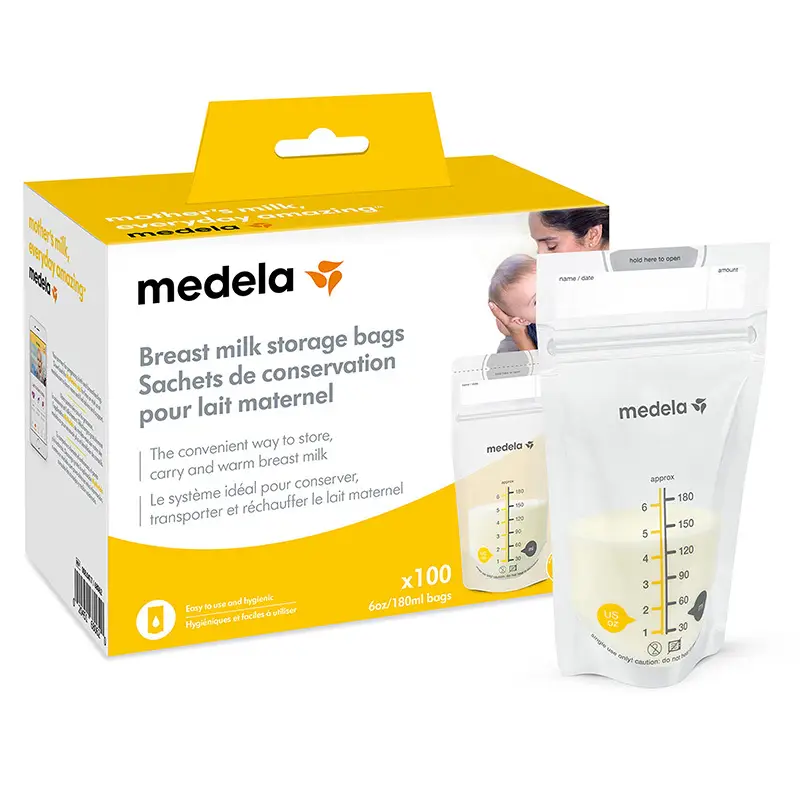 Medela Breast Milk Storage Bags – 6oz Double-Zipper, Pre-Sterilized Bags