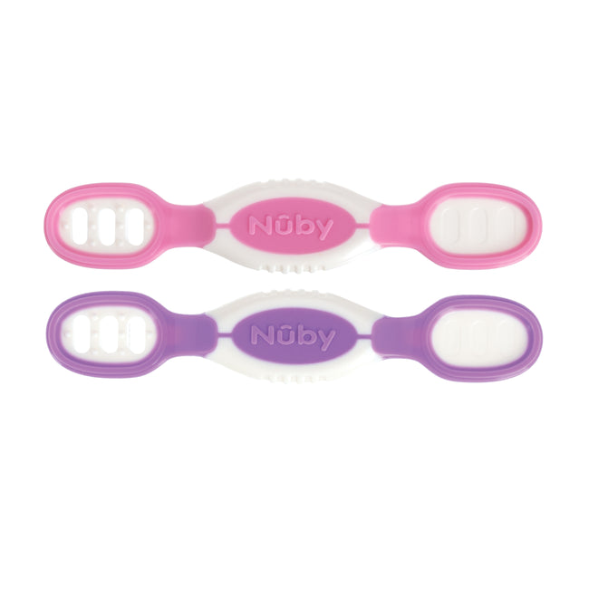 Nuby Dip & Scoop Spoons – Easy Grip Baby Feeding Utensils
