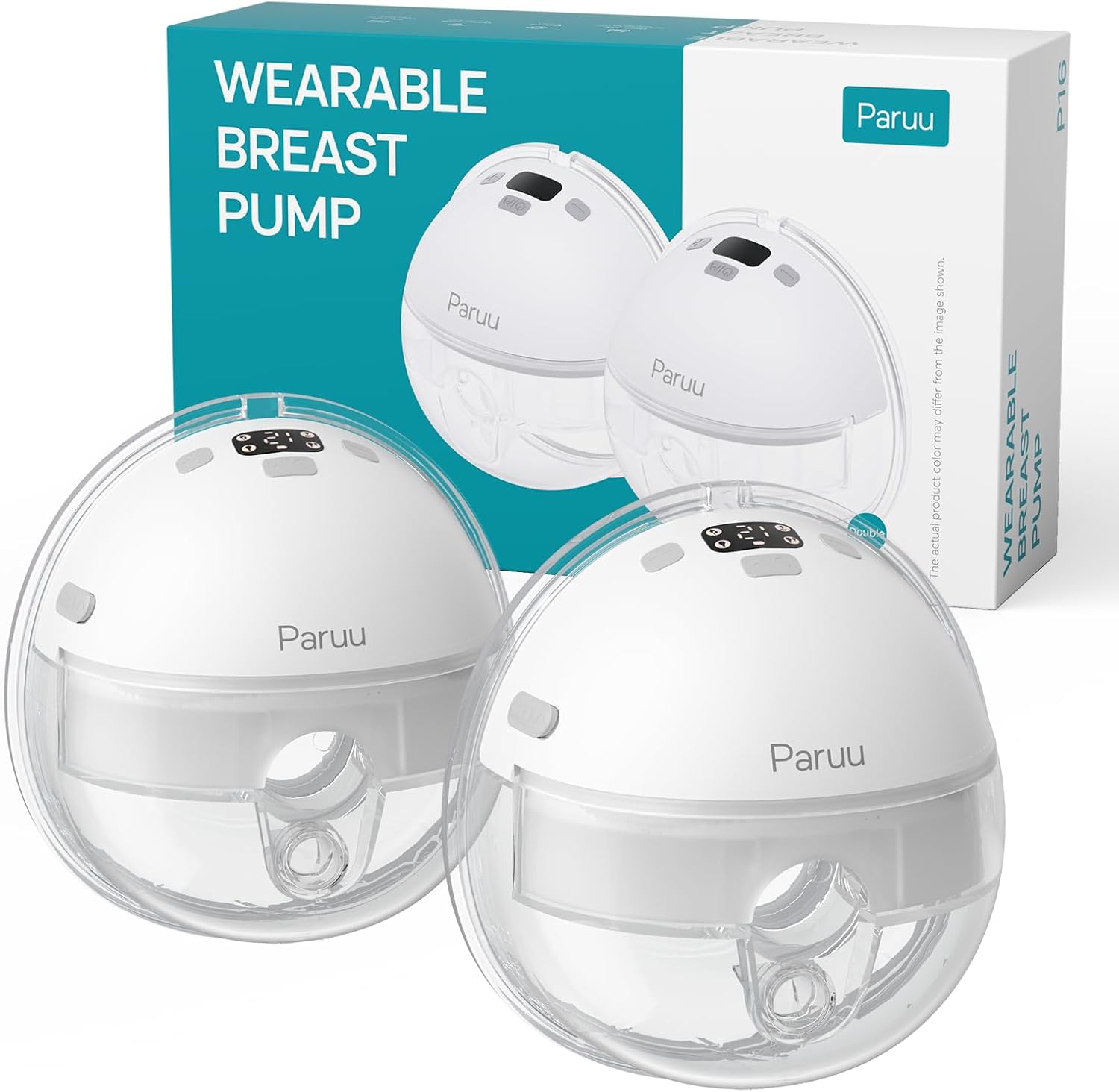 Paruu P10 Hands-Free Breast Pump – Wearable, Strong Suction & Smart Display (2 Pack)
