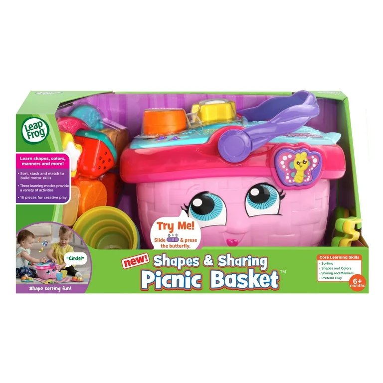Leap Frog Shapes and Sharing Picnic Basket – Interactive Learning & Pretend Play Set