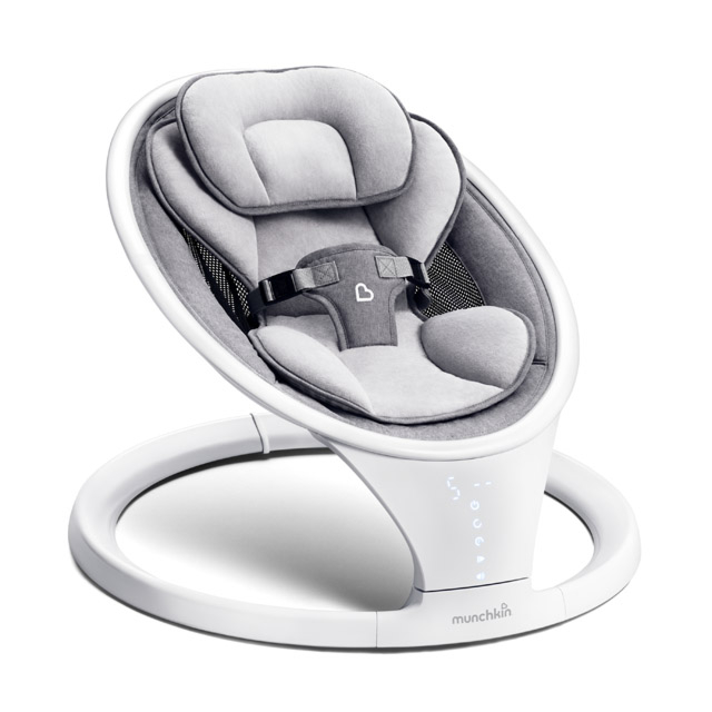 Munchkin Swing Balancoire – Compact Bluetooth Baby Swing with Music & Remote Control