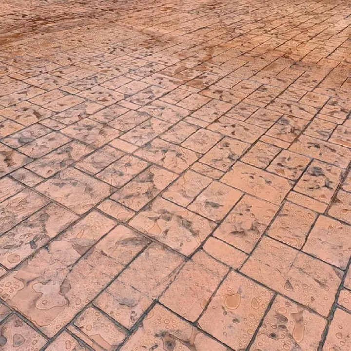 Collcrete - Orange Slate Stamped Concrete