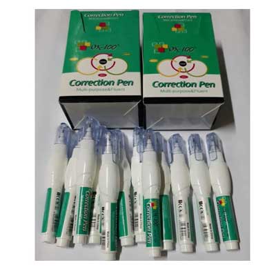 Correction Pens – 12-Pack Precision White-Out Pens for Clean Error Fixing