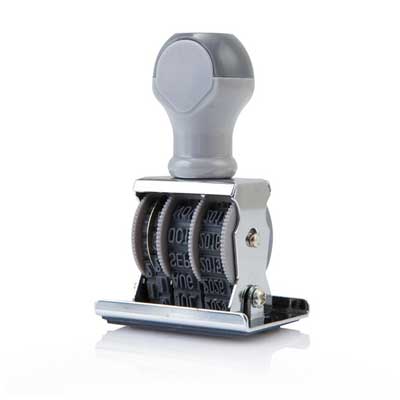 Deskmate Rubber Date Stamp – Durable Steel Frame with Adjustable Dates