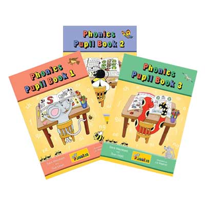 Phonics Pupil Books 1, 2 & 3 (Coloured) – Jolly Phonics Early Literacy Series