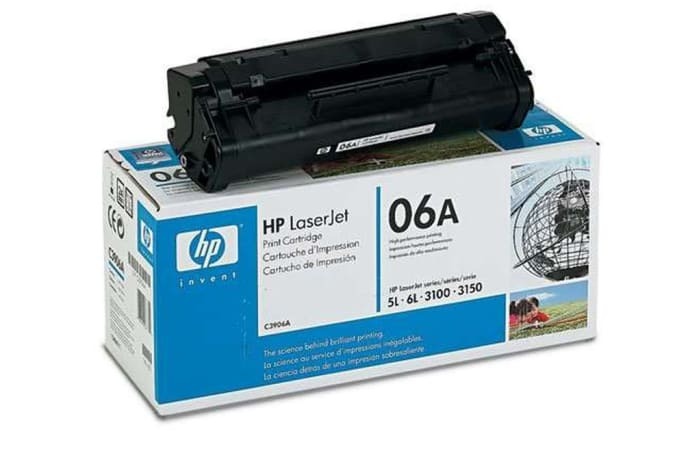 HP 06A (C3906A) Black LaserJet Toner Cartridge – 2,500 Page Yield, OEM Original