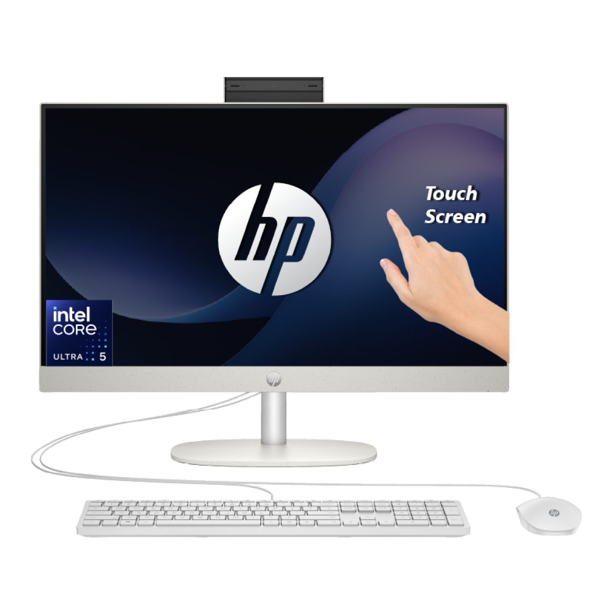 HP AIO 24-cr1006nh Desktop (2024 Model), 24″ Touchscreen, Intel® Core™ Ultra 5 125U, 16GB DDR5, 512GB SSD, Windows 11 Home