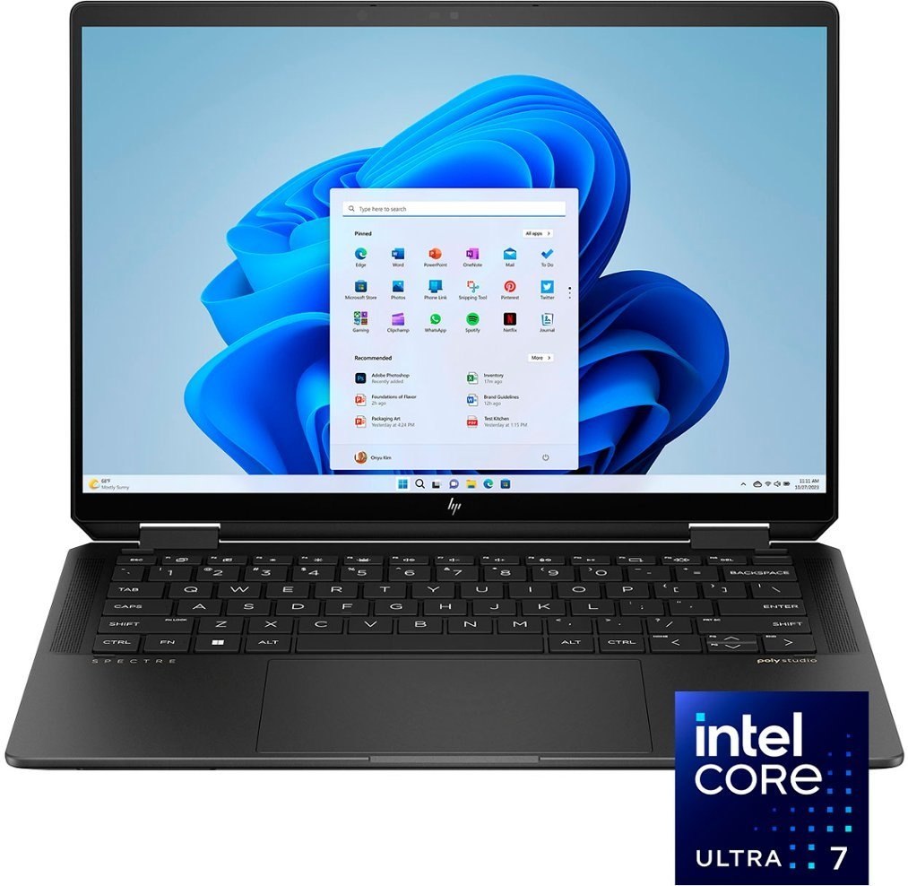 HP Spectre x360 14-eu0023dx (2024) – 14″ 3K OLED Touchscreen Laptop, Intel® Core™ Ultra 7 Evo, 32GB RAM, 2TB SSD, Windows 11, Fingerprint Reader, AI-Enhanced Performance