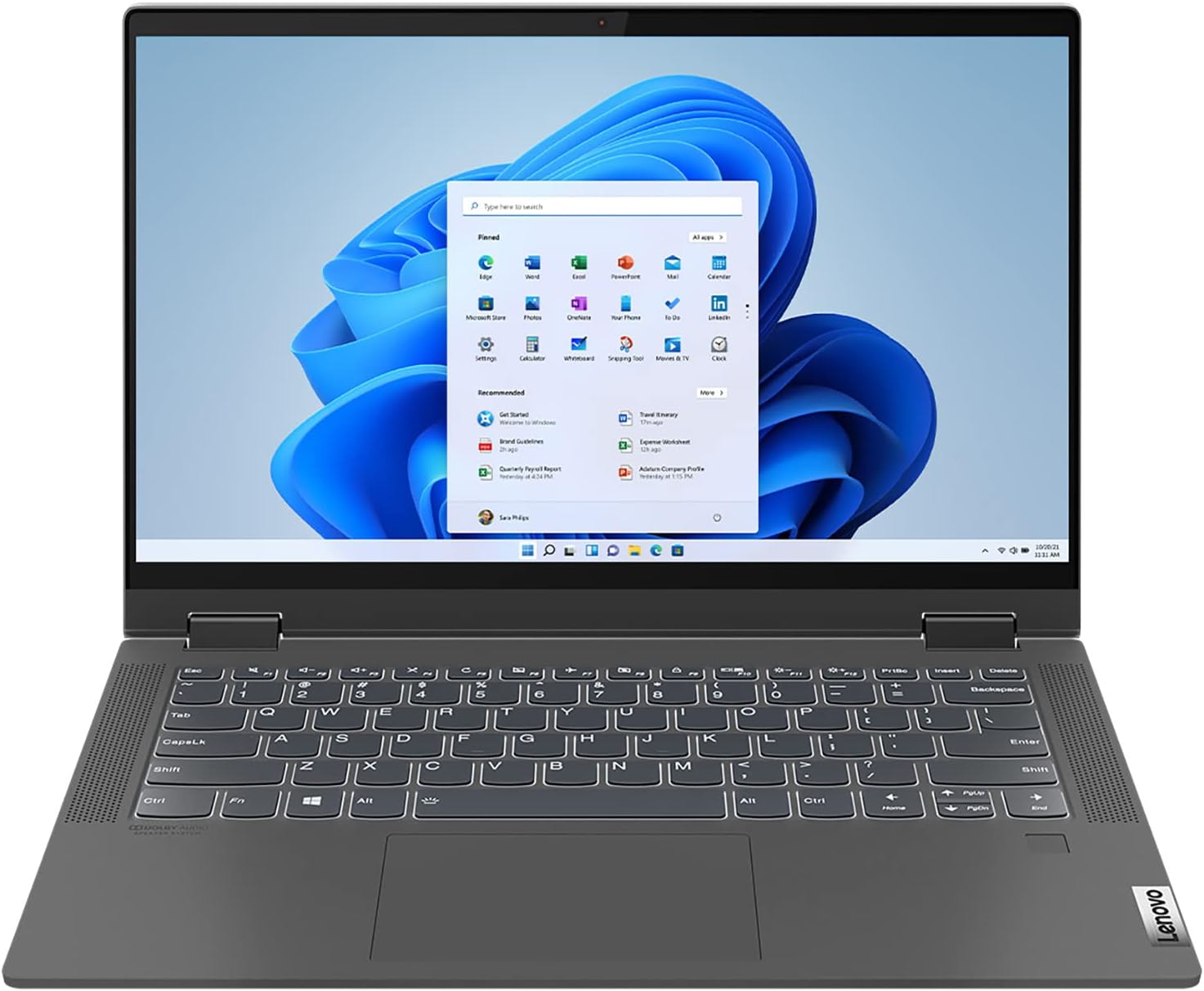 Lenovo IdeaPad Flex 5 X360 – 14″ FHD Touchscreen Convertible Laptop, Intel Core i3-1115G4, 4GB RAM, 256GB SSD, Windows 11 Home, Graphite Grey