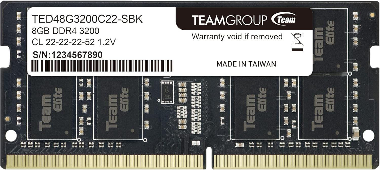 Team Group Elite 8GB DDR4 3200MHz Laptop RAM – High-Speed SODIMM Memory Upgrade for Notebooks & Ultrabooks