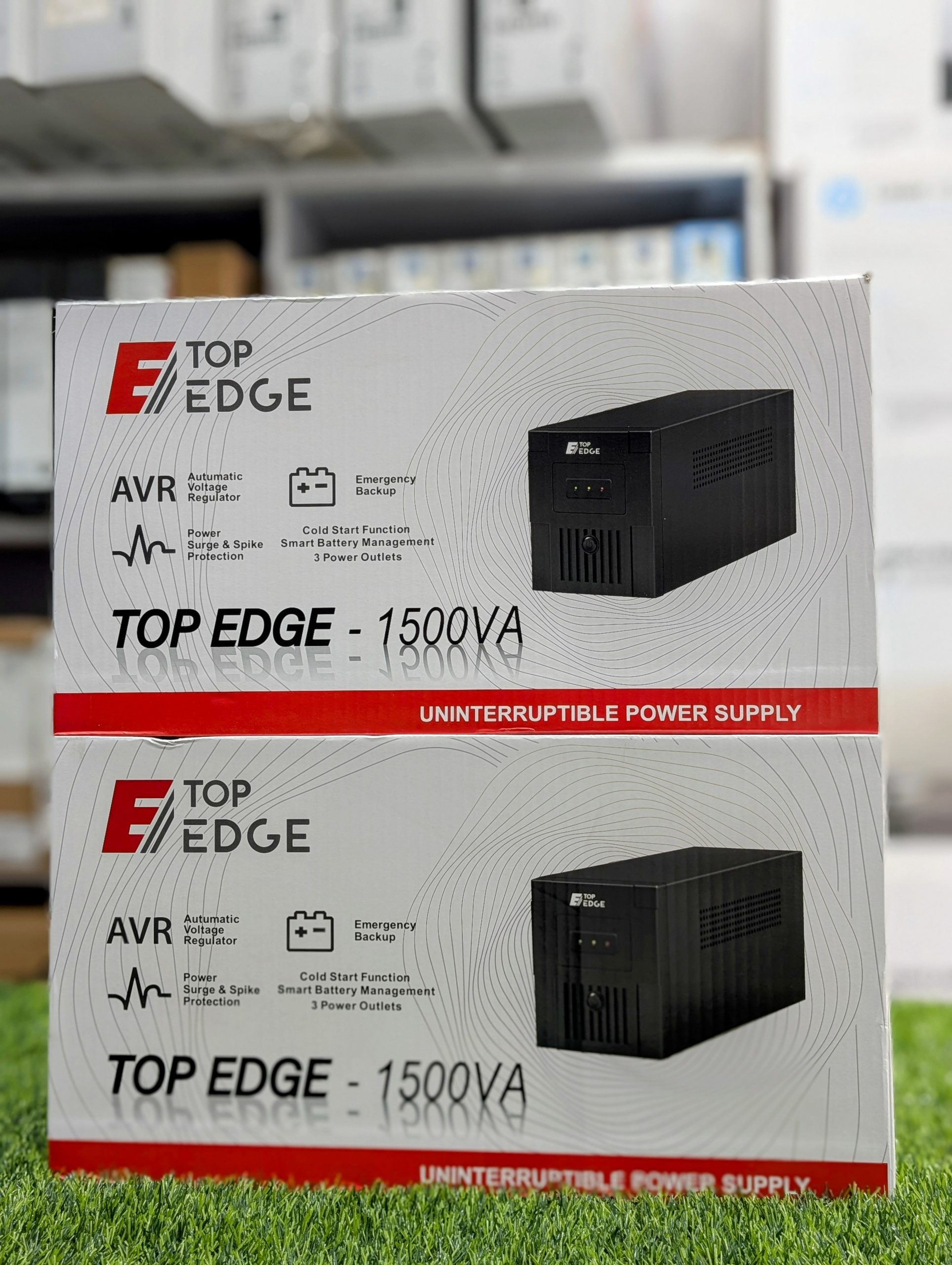 TOP EDGE 1500VA Uninterruptible Power Supply (UPS) with Automatic Voltage Regulator – Reliable Backup Power for Home & Office