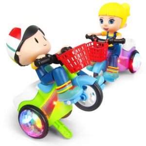 Stunt Tricycle Robot Toy with Lights & Music