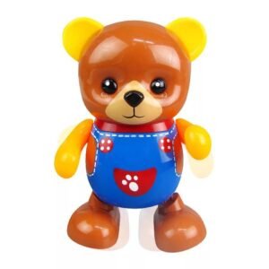 Swinging Happy Bear Robot Toy for Kids - LED Lights & Music