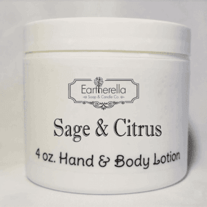 Handmade Sage & Citrus Hand & Body Lotion Jar - 4 oz