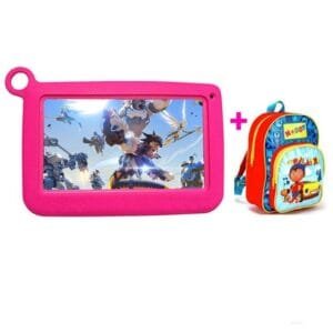 Bebe Kids 7" Pink Tablet - 16GB Storage, 1GB RAM with Free Kids Bag