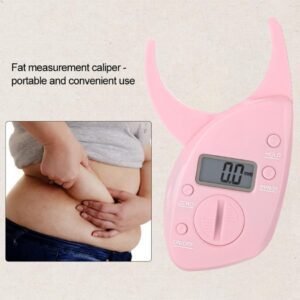 Digital Skinfold Caliper - Body Fat Measurement Tester (Pink)