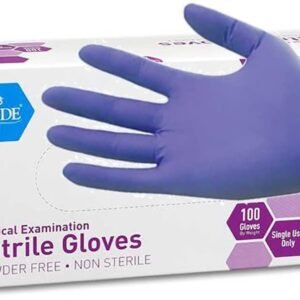 Nitrile Exam Gloves, Medium Size, Box of 100