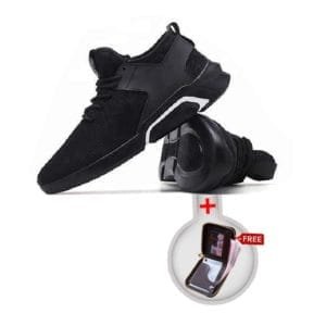 Black Low-Top Lace-Up Canvas Sneaker