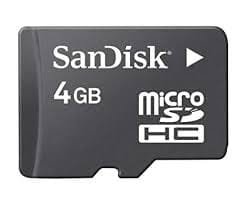 SanDisk 4GB Memory Card with Adapter - microSDHC