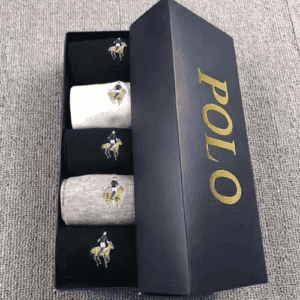 Men's Polo Socks - 5-Pair Gift Box, Combed Cotton, Business & Casual