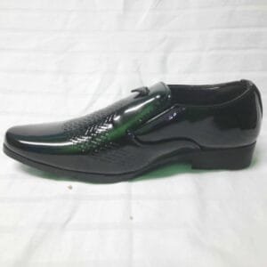 Classic All-Black Mirror Shoe for Children