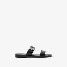 Burberry Black Leather Sandals