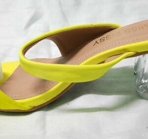 Lemon Green Transparent Heel Slipper