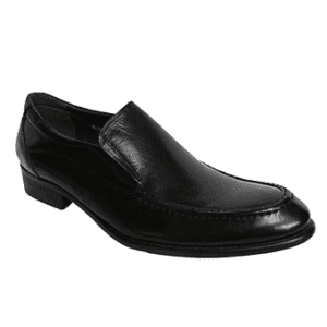 Blusaki Black Leather Oxford Dress Shoes - Sleek Slip-On Design