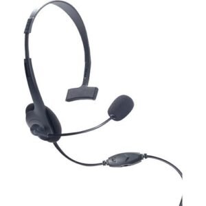 Case Logic Headset with Mic Boom - Universal Computer Headset, Black