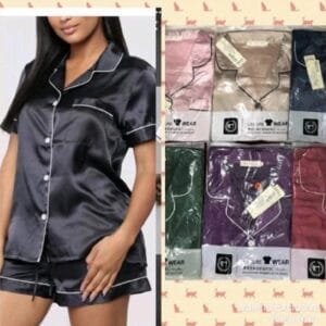 Silk Two-Piece Pajamas - Luxurious, Available in Multiple Sizes & Colors